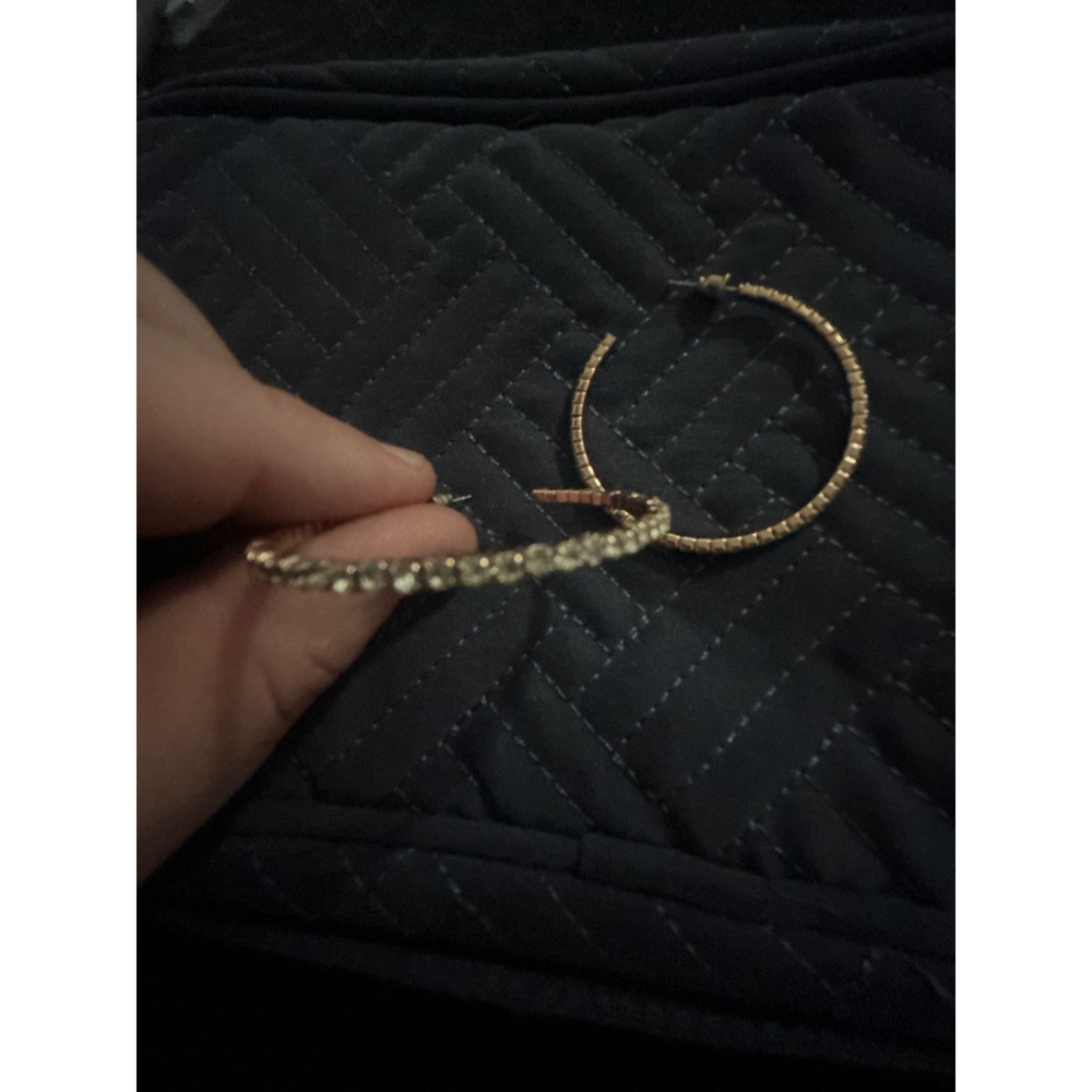 Gold Hoop Earrings Textured Round‎ Statement Fashion Jewelry